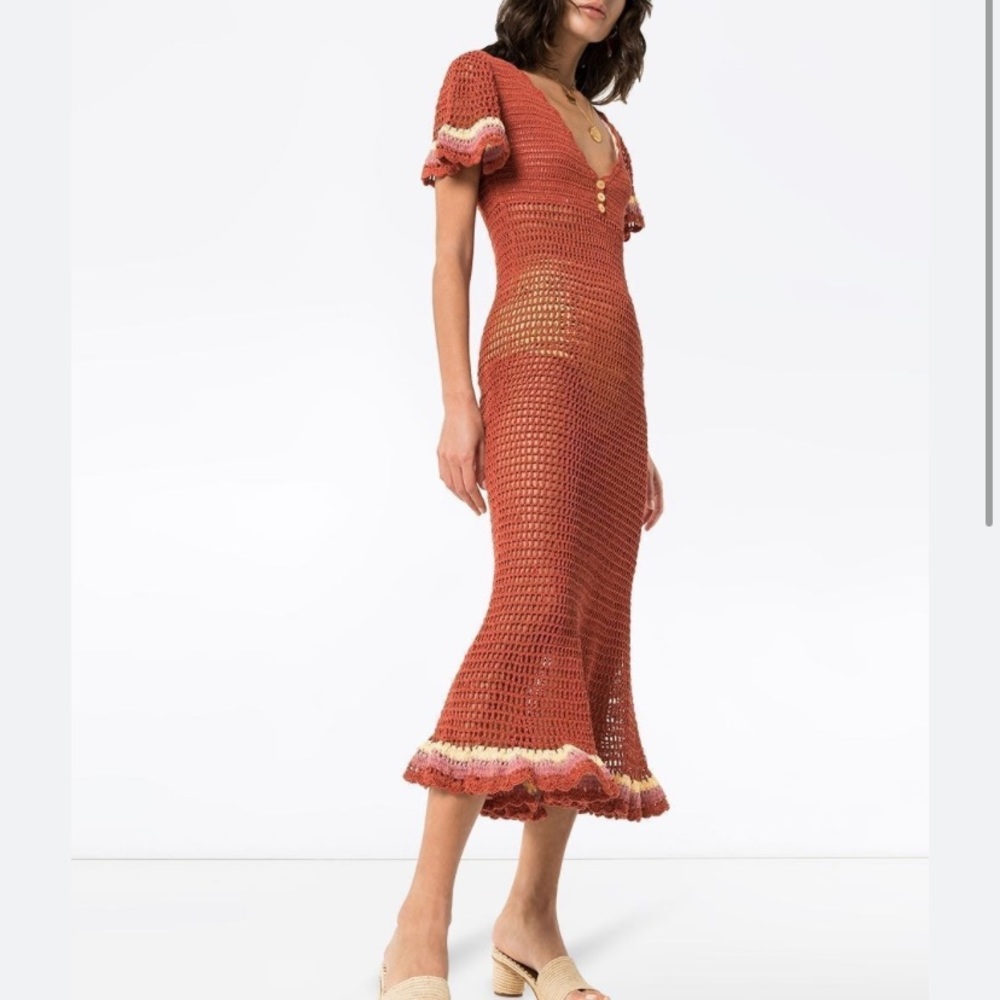 NWT She made me Neha fitted midi dress